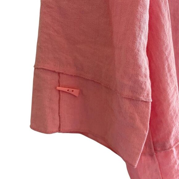 Ali Miles Bubble Gum Pink Tunic Top Women’s Size Medium Lagenlook Oversized - Picture 4 of 5